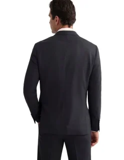 Oxford Byron Wool Suit Jacket in Charcoal