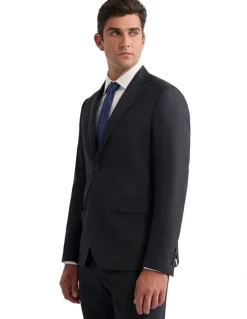 Oxford Byron Wool Suit Jacket in Charcoal