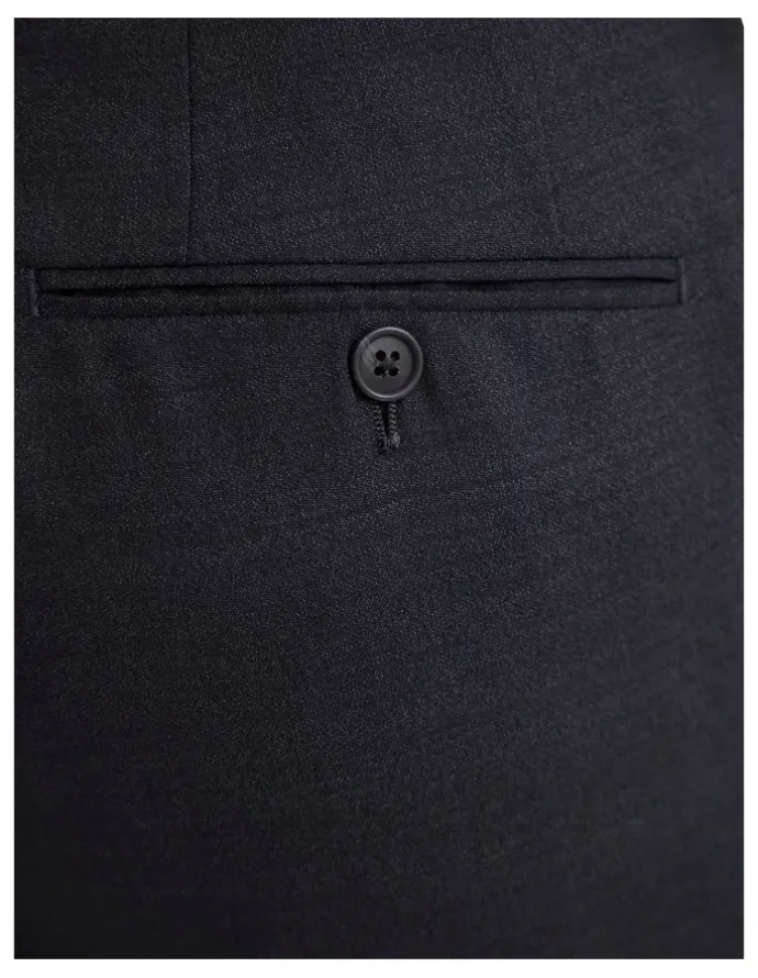Oxford Byron Wool Suit Trousers in Charcoal