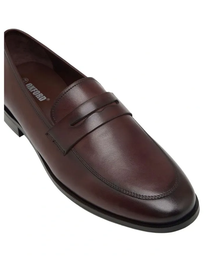 Oxford Caleb Leather Loafer in Chocolate