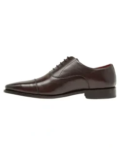 Oxford Christopher Goodyear Welted Shoes in Dark Brown