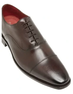 Oxford Christopher Goodyear Welted Shoes in Dark Brown