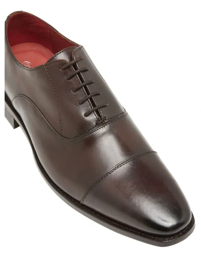 Oxford Christopher Goodyear Welted Shoes in Dark Brown