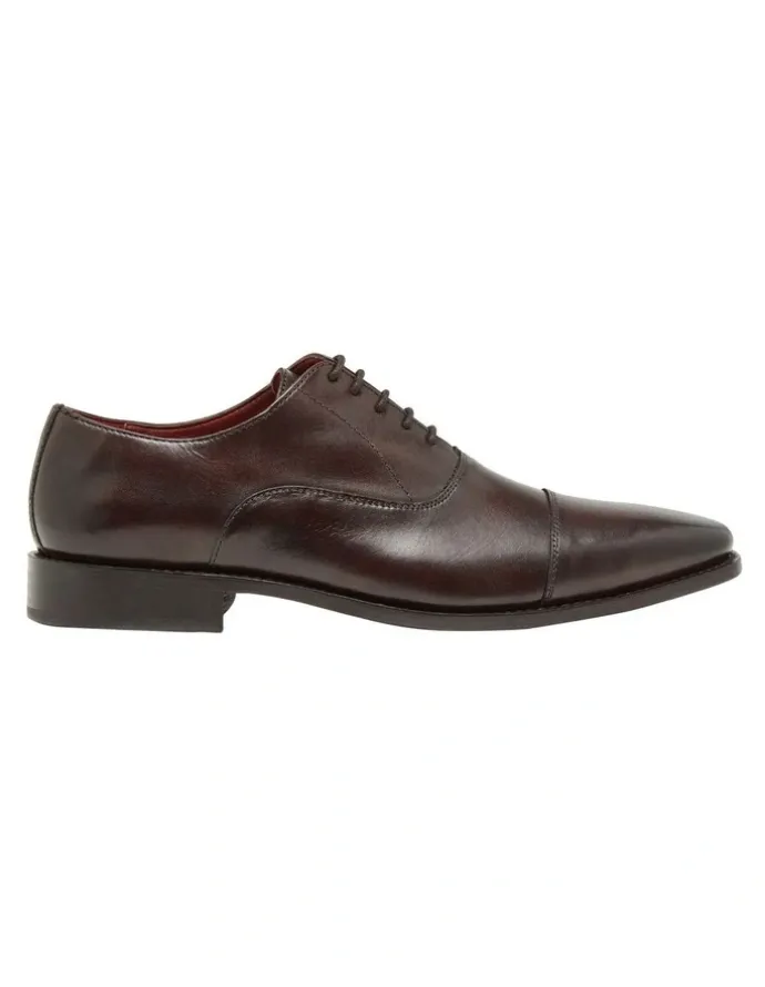 Oxford Christopher Goodyear Welted Shoes in Dark Brown