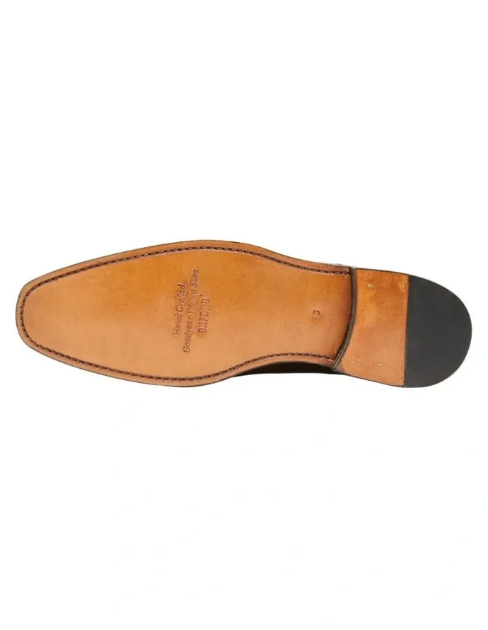 Oxford Christopher Goodyear Welted Shoes in Dark Brown