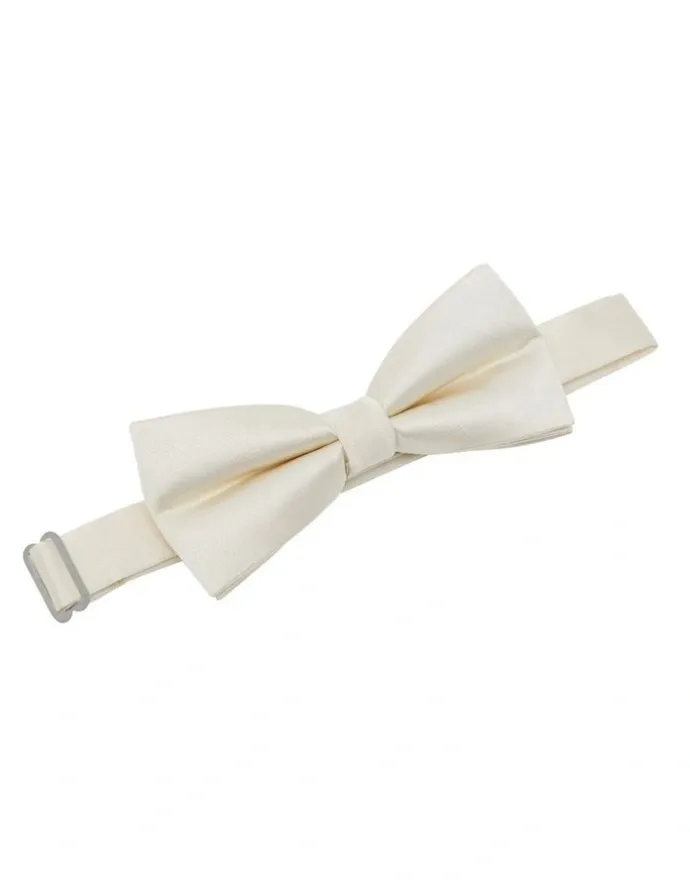 Oxford Classic Occasion Silk Bow Tie in Cream