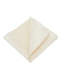 Oxford Classic Occasion Silk Pocket Square in Cream