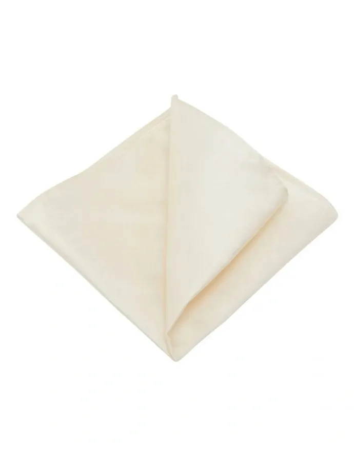 Oxford Classic Occasion Silk Pocket Square in Cream