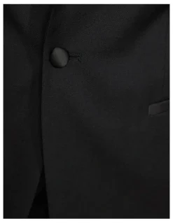 Oxford Dinner Suit Jacket With Shawl Neck in Black