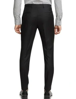 Oxford Dinner Suit Trousers with Side Tape in Black