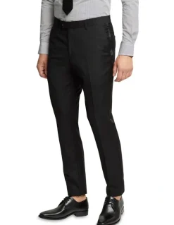 Oxford Dinner Suit Trousers with Side Tape in Black