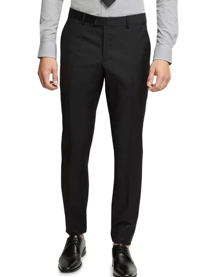 Oxford Dinner Suit Trousers with Side Tape in Black