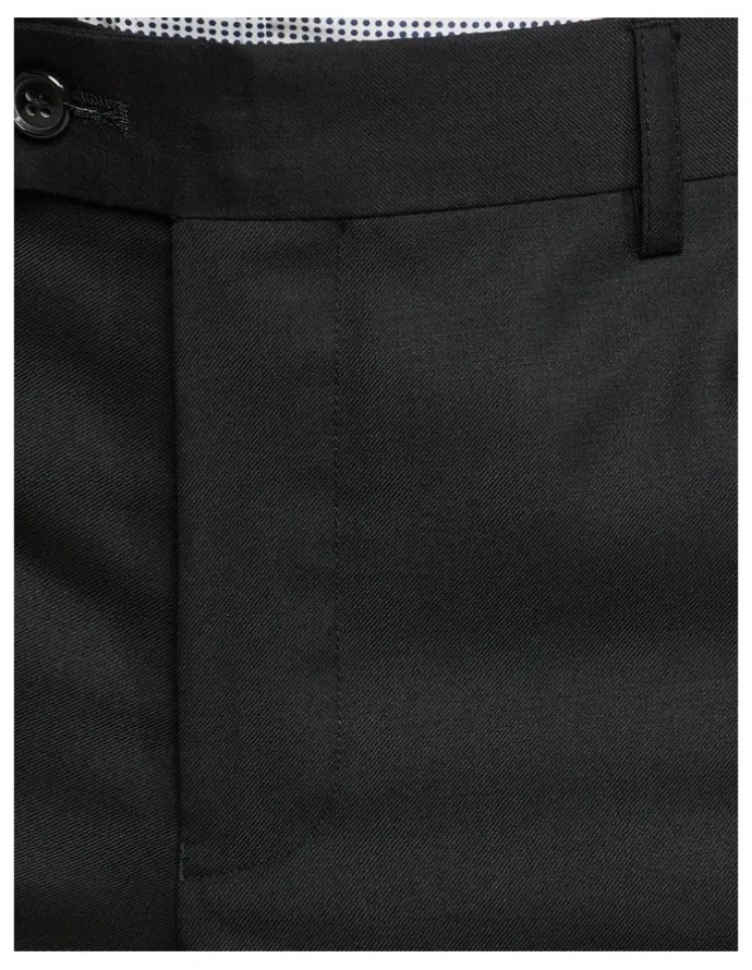 Oxford Dinner Suit Trousers with Side Tape in Black