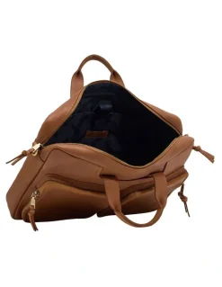 Oxford Duke Leather Laptop Bag in Cognac