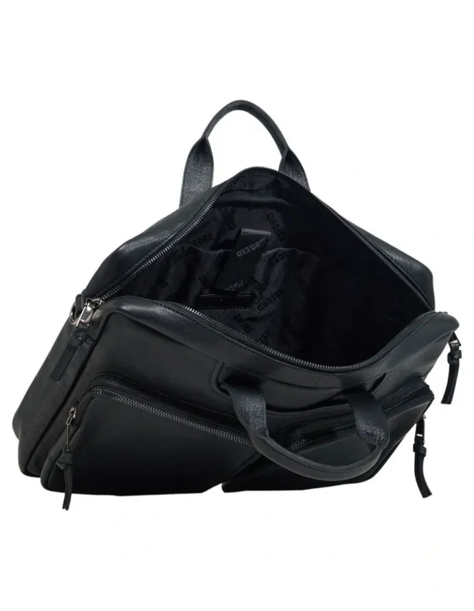 Oxford Duke Leather Laptop Bag in Black