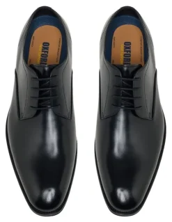 Oxford Ezra Lace Up Leather Derby Shoe in Black