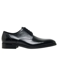 Oxford Ezra Lace Up Leather Derby Shoe in Black