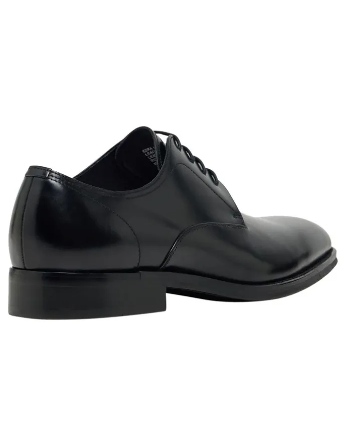 Oxford Ezra Lace Up Leather Derby Shoe in Black