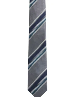 Oxford Granger Stripe Tie 7cm in Grey