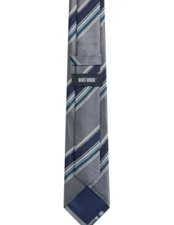 Oxford Granger Stripe Tie 7cm in Grey
