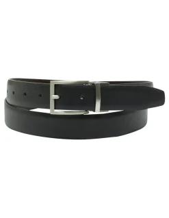 Oxford Harrison Reversible Belt Brwn in Black/Dk Brown