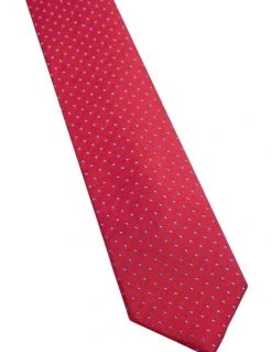 Oxford Harvey Spot Tie 7cm in Red