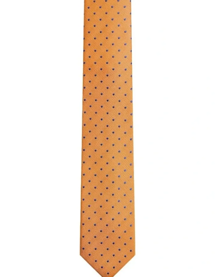 Oxford Harvey Spot Tie 7cm in Orange
