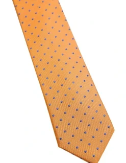 Oxford Harvey Spot Tie 7cm in Orange