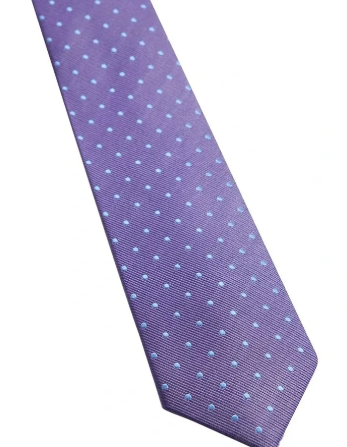 Oxford Harvey Spot Tie 7cm in Purple