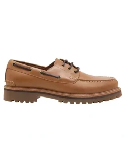 Oxford Henry Chunky Boat Shoe in Tan