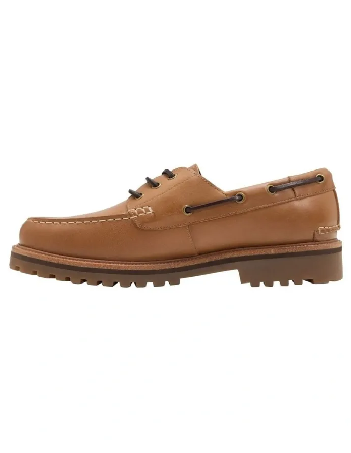 Oxford Henry Chunky Boat Shoe in Tan