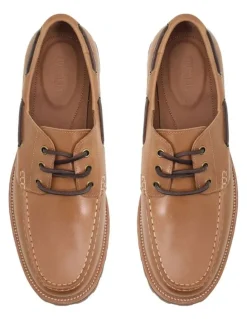 Oxford Henry Chunky Boat Shoe in Tan