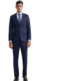 Oxford Hopkins Wool Suit Jacket in Navy