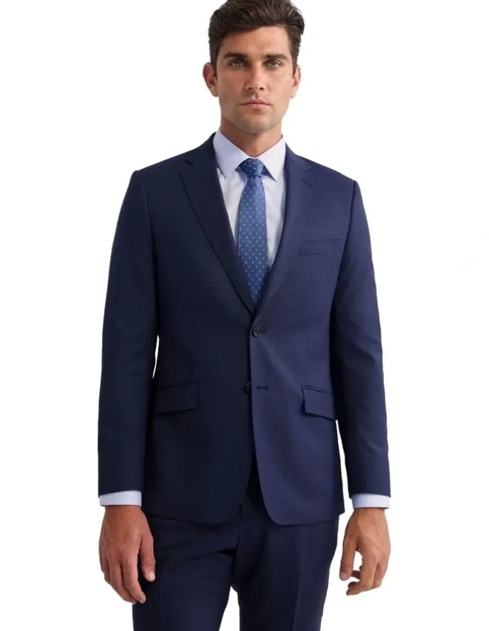 Oxford Hopkins Wool Suit Jacket in Navy