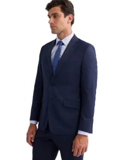 Oxford Hopkins Wool Suit Jacket in Navy