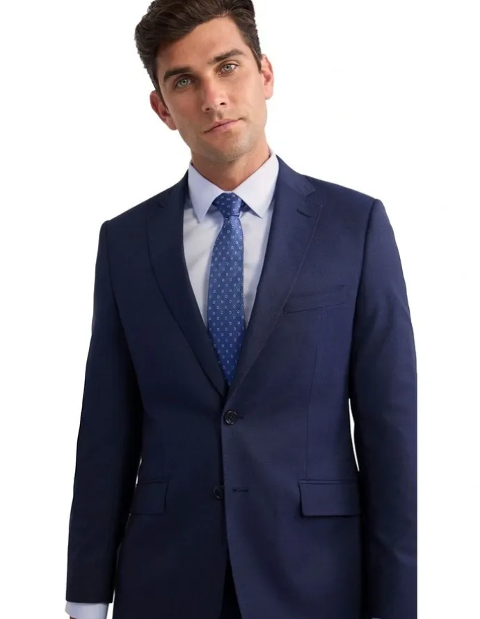 Oxford Hopkins Wool Suit Jacket in Navy