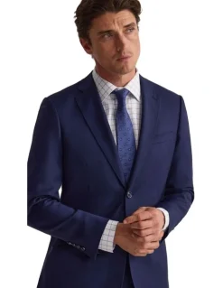 Oxford Hopkins Wool Suit Jacket in Navy