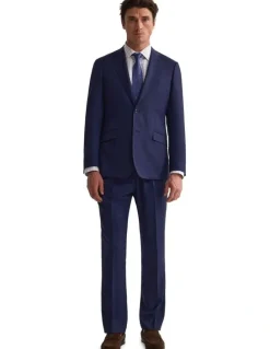Oxford Hopkins Wool Suit Jacket in Navy