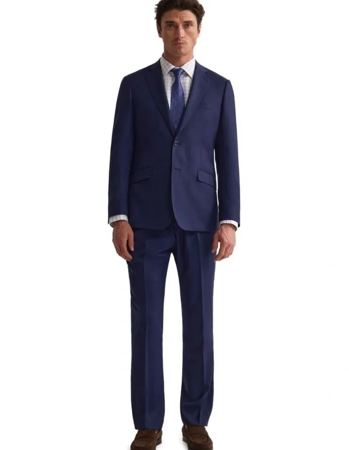 Oxford Hopkins Wool Suit Jacket in Navy