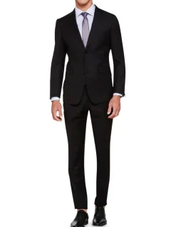 Oxford Hopkins Wool Trousers Black