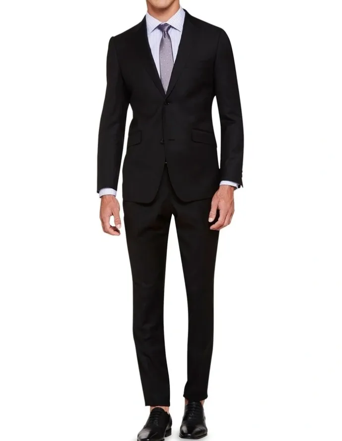 Oxford Hopkins Wool Trousers Black