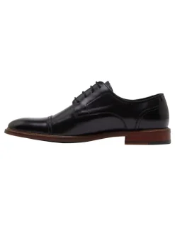 Oxford Hudson Toe Cap Derby Shoe in Black