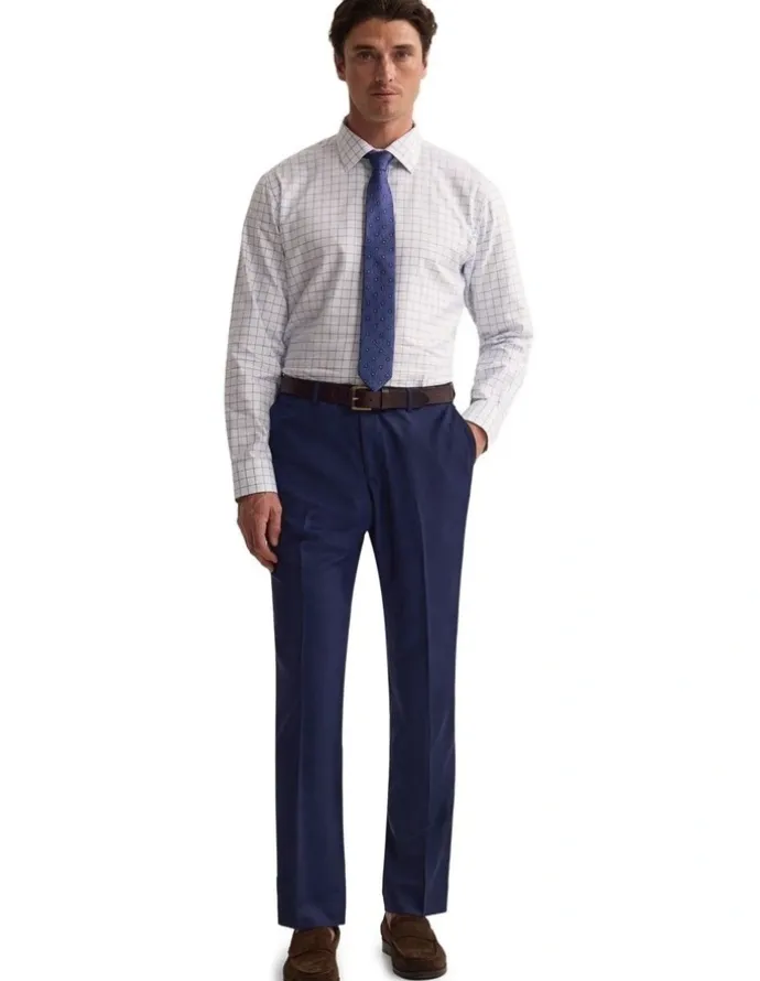 Oxford Islington Classic Fit Shirt in Blue Check