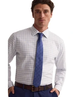 Oxford Islington Classic Fit Shirt in Blue Check