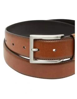 Oxford Jarred Leather Belt in Tan