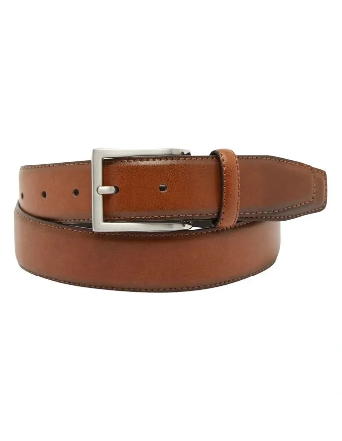 Oxford Jarred Leather Belt in Tan