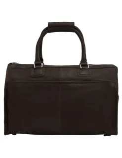 Oxford Magnus Leather Overnighter Bag in Dark Brown