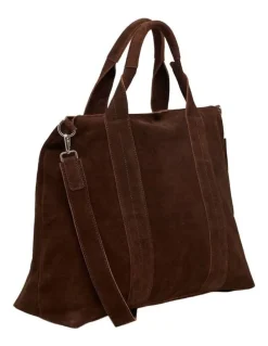 Oxford Miles Suede Tote Bag in Hikory