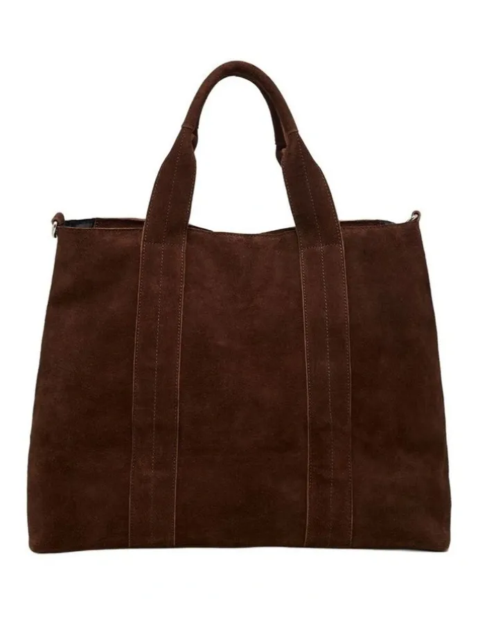 Oxford Miles Suede Tote Bag in Hikory
