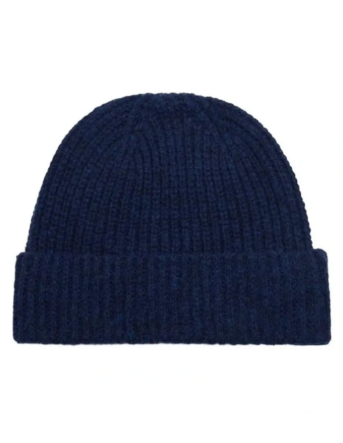 Oxford Myles Rib Knit Beanie in Navy